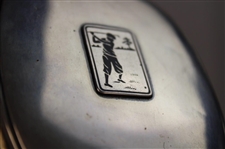 Sterling Silver Pre-Swing Golfer Emblem Brush with Monogrammed P