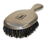 Sterling Silver Pre-Swing Golfer Emblem Brush with Monogrammed P