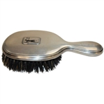 Sterling Silver Pre-Swing Golfer Emblem Brush with Monogrammed P