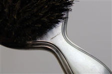 Sterling Silver Pre-Swing Golfer Emblem Brush with Monogrammed P