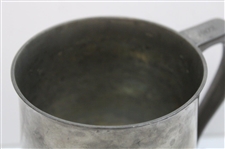 1902 Golf Clubs w/Golf Ball Manning & Bowman & Co. Monogrammed Pewter Mug w/Glass Bottom
