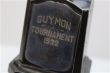 1932 Guymon Tournament Pre-Swing Golf Trophy on Plinth