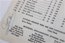 Arnold Palmer & Doug Sanders Signed 1968 Masters Saturday Pairing Sheet JSA ALOA
