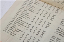 1951 Masters Tournament Sunday Final Round Pairing Sheet - Ben Hogan Winner