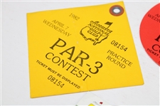 Jack Nicklaus Signed 1982 Masters Par-3 Ticket w/1983 & 1984 Par-3 & 2009 Wed Tickets JSA ALOA