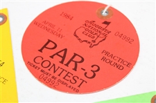 Jack Nicklaus Signed 1982 Masters Par-3 Ticket w/1983 & 1984 Par-3 & 2009 Wed Tickets JSA ALOA