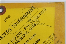 Jack Nicklaus Signed 1982 Masters Par-3 Ticket w/1983 & 1984 Par-3 & 2009 Wed Tickets JSA ALOA