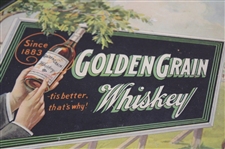 Golden Grain Whiskey Advertising Tray