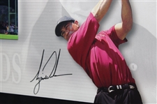 Tiger Woods Signed 1997 Masters Final Rd Fist Pump Scoreboard Photo Display UDA #BAH94467