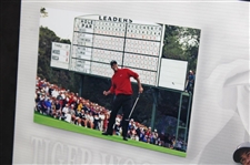 Tiger Woods Signed 1997 Masters Final Rd Fist Pump Scoreboard Photo Display UDA #BAH94467