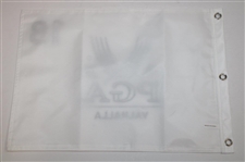 Xander Schauffele Signed 2024 PGA at Valhalla Embroidered White Flag - Huge Signature! JSA ALOA