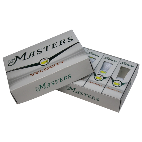 2014 Masters Tournament Titleist Velocity Golf Balls (3 Sleeves + 2 Balls) in Original Box