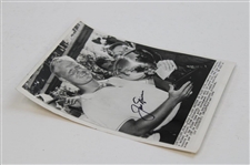 1959 Jack Nicklaus Signed Flint Open Golf Tournament Wire Photo July 6 JSA ALOA