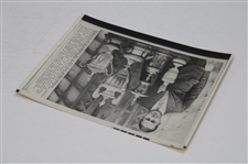 1971 Bobby Jones AP Wire Photo w/Grand Slam Trophies