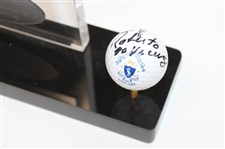 Roberto De Vicenzo Dual Signed 1967 Open Championship Display w/Signed Logo Golf Ball JSA ALOA
