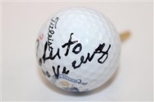 Roberto De Vicenzo Dual Signed 1967 Open Championship Display w/Signed Logo Golf Ball JSA ALOA