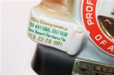 1971 PGA Championship at PGA National GC Jim Beam Porcelain Decanter - Nicklaus Win 