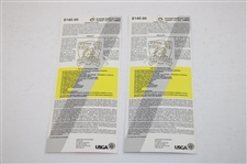 Angel Cabrera Signed 2007 US Open at Oakmont Sat & Sun Tickets plus Remaining Tickets in Set JSA ALOA