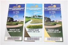Angel Cabrera Signed 2007 US Open at Oakmont Sat & Sun Tickets plus Remaining Tickets in Set JSA ALOA