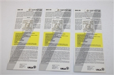 Angel Cabrera Signed 2007 US Open at Oakmont Sat & Sun Tickets plus Remaining Tickets in Set JSA ALOA