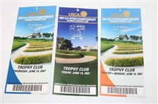 Angel Cabrera Signed 2007 US Open at Oakmont Sat & Sun Tickets plus Remaining Tickets in Set JSA ALOA