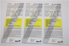 Angel Cabrera Signed 2007 US Open at Oakmont Sat & Sun Tickets plus Remaining Tickets in Set JSA ALOA