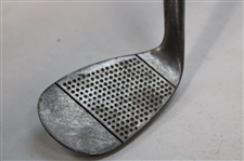 c.1920's Symons Golf Shop San Antonio Stainless Steel Iron Set by Texas HoFer Will Symons w/Stovepipe Golf Bag