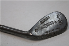 c.1920's Symons Golf Shop San Antonio Stainless Steel Iron Set by Texas HoFer Will Symons w/Stovepipe Golf Bag
