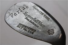 c.1920's Symons Golf Shop San Antonio Stainless Steel Iron Set by Texas HoFer Will Symons w/Stovepipe Golf Bag