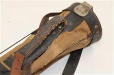 c.1920's Symons Golf Shop San Antonio Stainless Steel Iron Set by Texas HoFer Will Symons w/Stovepipe Golf Bag