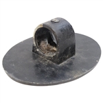 Black with Silver 18th Hole Cast Iron Undated & Unmarked Tee Marker