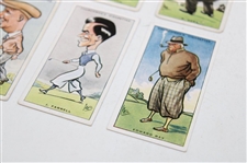 Eleven (11) Assorted Churchman's Prominent Golfers Cigarette Golf Cards Inc. Horton, Ray & others