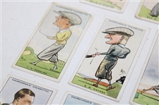Eleven (11) Assorted Churchman's Prominent Golfers Cigarette Golf Cards Inc. Horton, Ray & others