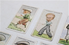 Eleven (11) Assorted Churchman's Prominent Golfers Cigarette Golf Cards Inc. Horton, Ray & others