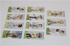 Eleven (11) Assorted Churchman's Prominent Golfers Cigarette Golf Cards Inc. Horton, Ray & others