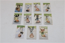 Eleven (11) Assorted Churchman's Prominent Golfers Cigarette Golf Cards Inc. Horton, Ray & others