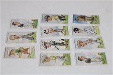 Eleven (11) Assorted Churchman's Prominent Golfers Cigarette Golf Cards Inc. Horton, Ray & others