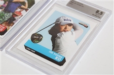 Justin Thomas, Danielle Kang & Jin Young Ko Beckett Graded SI For Kids Golf Cards