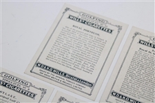 Five (5) Will's Cigarettes Ltd Ed Golf Cards - Hoylake, Westward Ho, Troon, Portrush & Sandwich
