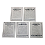 Five (5) Will's Cigarettes Ltd Ed Golf Cards - Hoylake, Westward Ho, Troon, Portrush & Sandwich