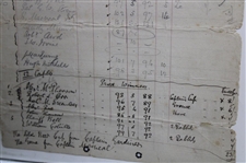 1896 KGC Competition Result Sheet for Club Silver Medal
