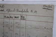 1896 KGC Competition Result Sheet for Club Silver Medal