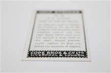 1923 Cope Brothers & Co. Ltd Golf Strokes #28 J.H. Taylor (Grip at top of swing) Card