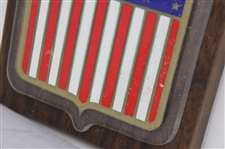 Johnny Unitas' Personal Oklahoma City Association Of Broadcasters Stars & Stripes Pro-Am Plaque Quail Creek