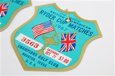 1967 The Ryder Cup at Champions GC Saturday Rd Tickets #3562 & #3563 - Hogan Captain