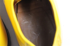 Doug Sanders Signed Personal Used Yellow Custom Golf Cleats Shoes w/'5/20/93' Inscrip. JSA ALOA