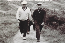 Arnold Palmer & Jack Nicklaus Walking at 1965 The OPEN at Royal Birkdale 16x20 B&W Photo 