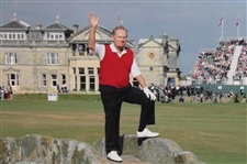 Jack Nicklaus Farewell to The OPEN from the Swilkan Bridge at St Andrews 16x20 Photo 