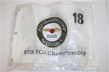 Five (5) 2005 PGA Championship at Baltusrol White Embroidered Flags