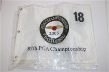 Five (5) 2005 PGA Championship at Baltusrol White Embroidered Flags